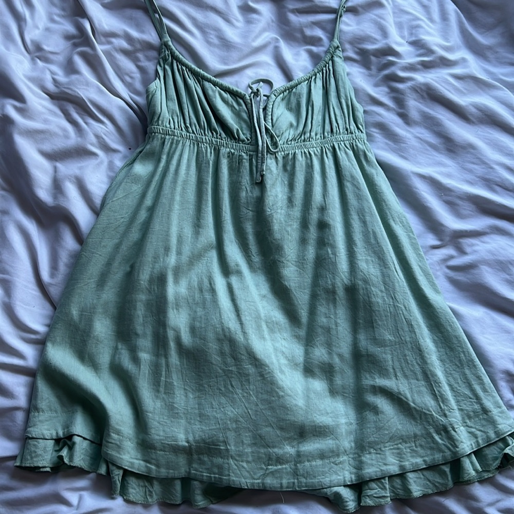 Princess Polly green flowy mini dress